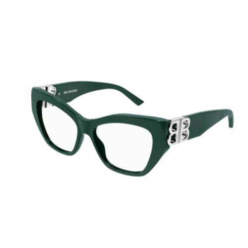 Balenciaga BB0312O 004 Green Cat Eye Women`s Eyeglasses