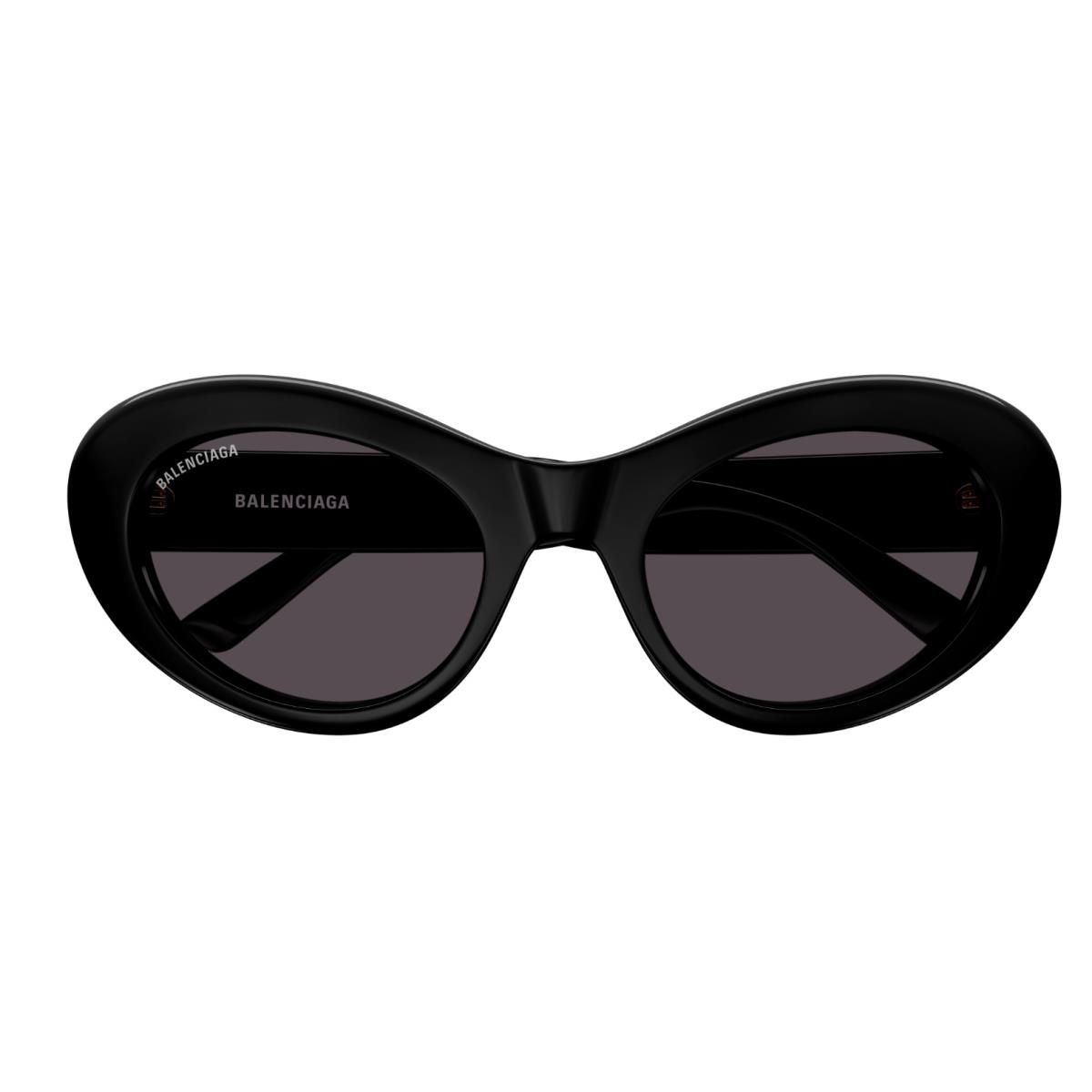 Balenciaga BB0294SK-001 Black/grey Oval Women`s Sunglasses