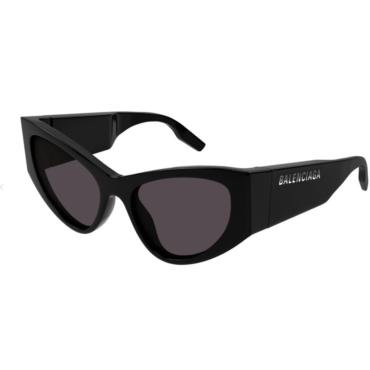 Balenciaga BB0300S-001 Black/grey Cat Eye Oversized Women`s Sunglasses