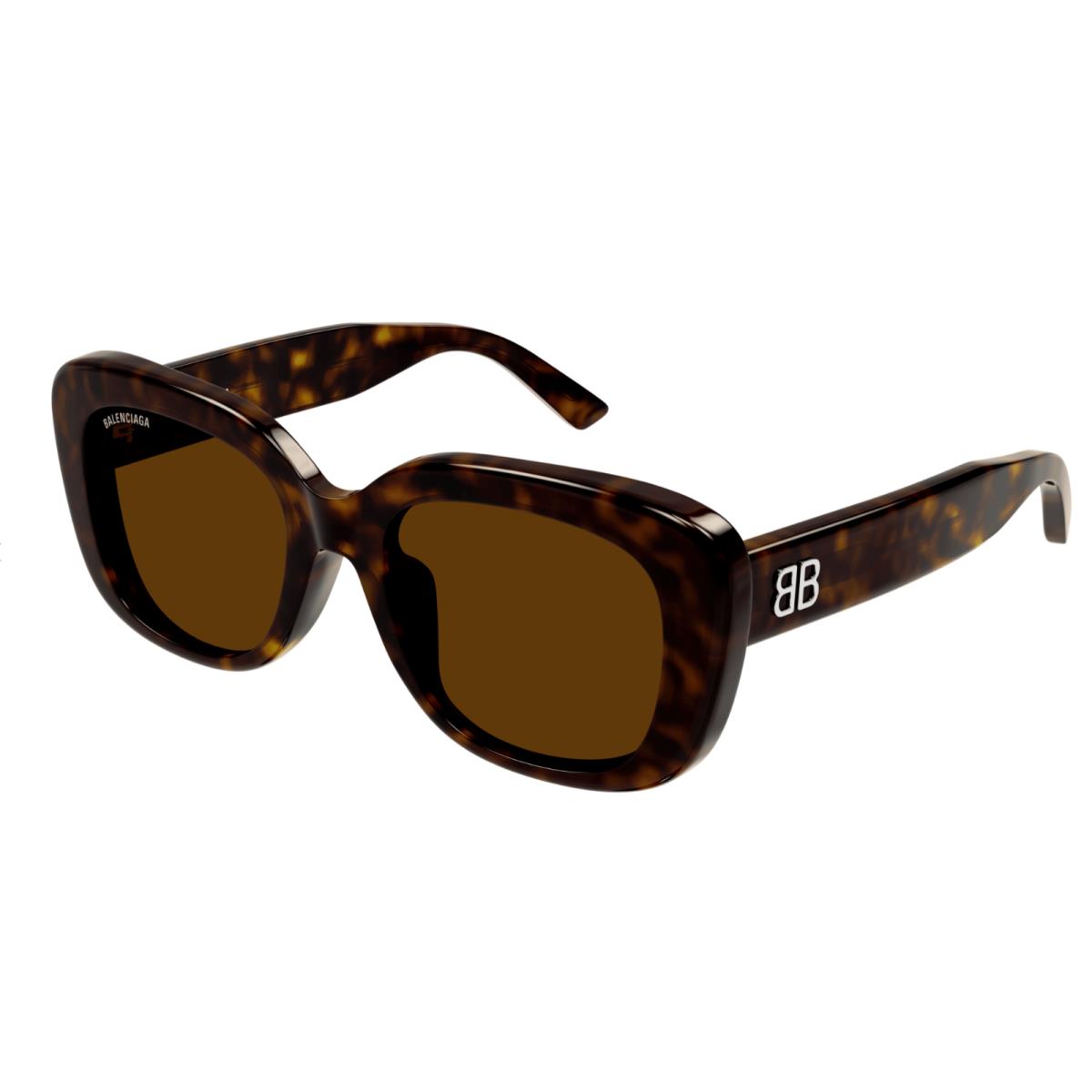 Balenciaga BB0295SK-002 Havana/brown Squared Women`s Sunglasses