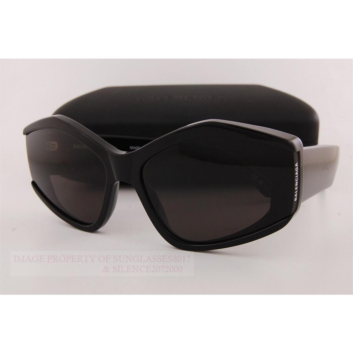 Balenciaga Sunglasses BB 0302/S-001 Black/dark Grey For Women