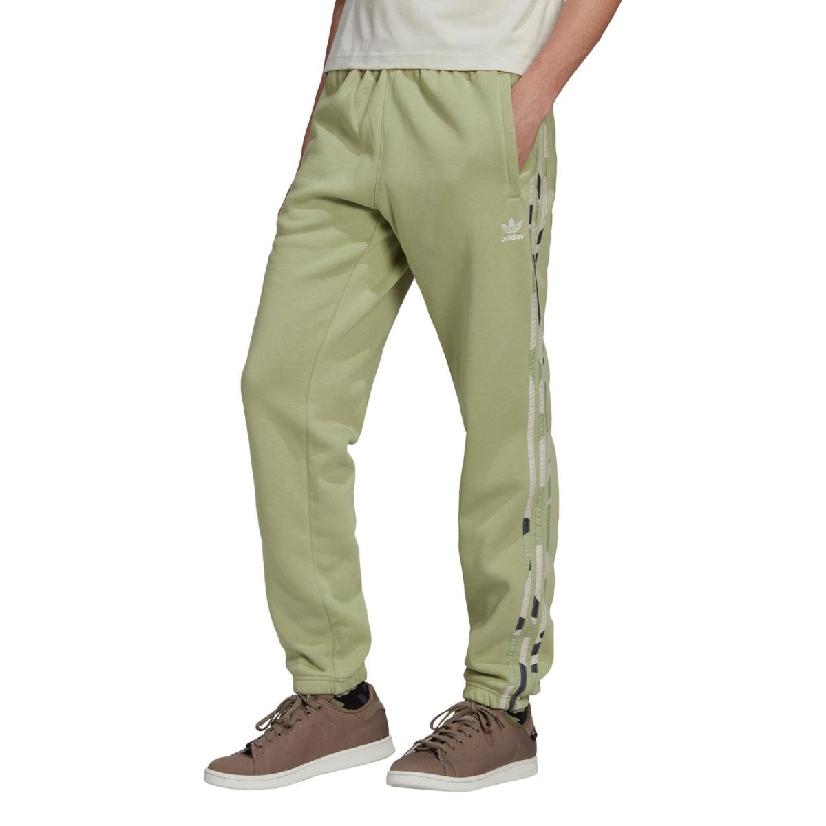 Adidas Joggers Originals Mens Camo Magic Lime Regular Fit Sweatpants Mens XL