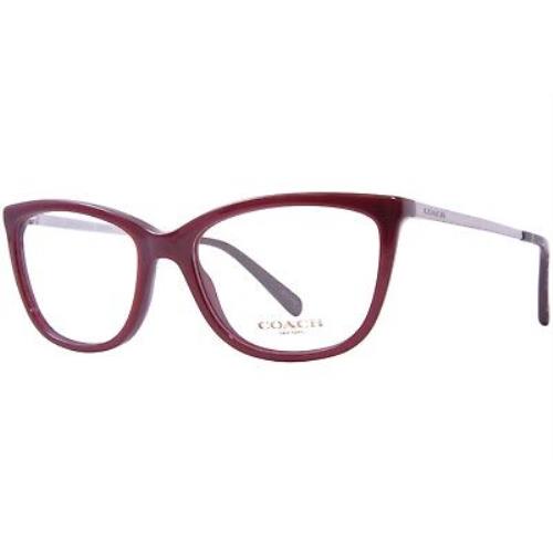 Coach HC6124 5509 Eyeglasses Women`s Burgundy Full Rim Rectangle Shape 53mm