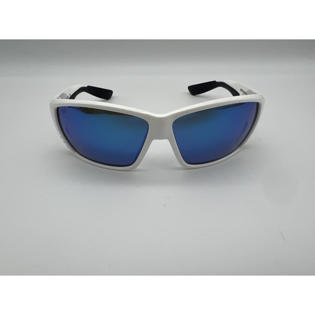 Costa Del Mar Tuna Alley Polarized Sunglasses White /blue Mirror Glass 580G