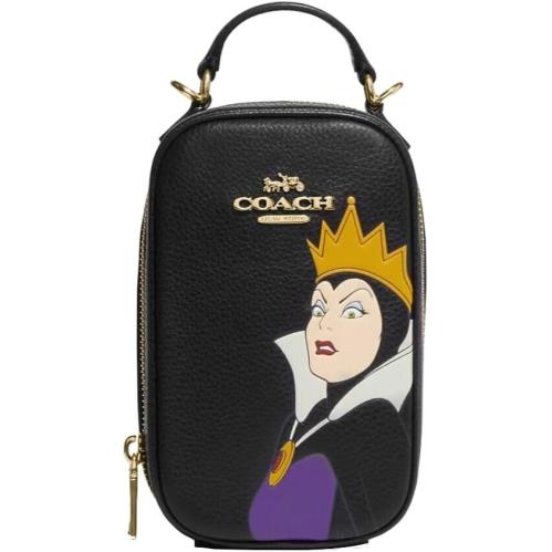 Coach Disney X Coach Eva Phone Crossbody Bag Color Black Multi - Handle/Strap: black multi, Hardware: Gold, Exterior: black multi