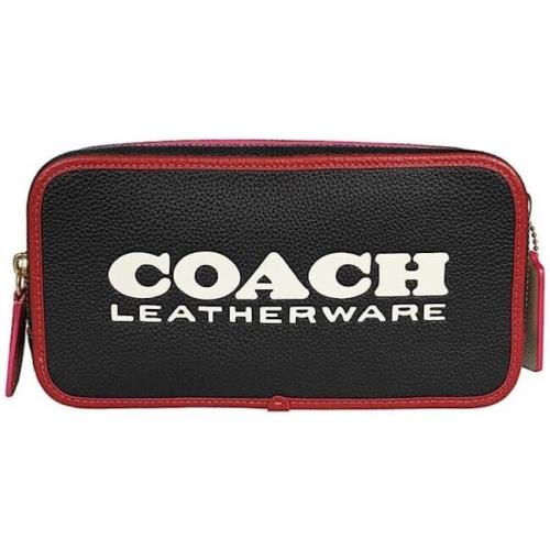 Coach Kia Leather Camera Crossbody Bag Brass/black Multi CE735 Colorblock - Handle/Strap: Pink, Hardware: Gold, Exterior: brass/black multi