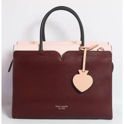 Kate Spade Satchel Shoulder Bag Large Leather Spencer Top Handle Cherrywood