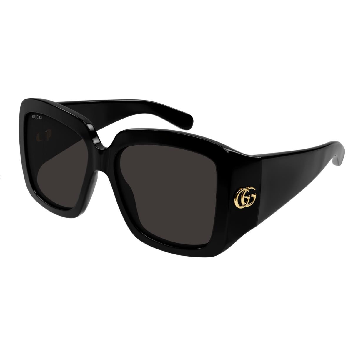 Gucci GG1402S 001 Black/grey Oversized Square Women`s Sunglasses