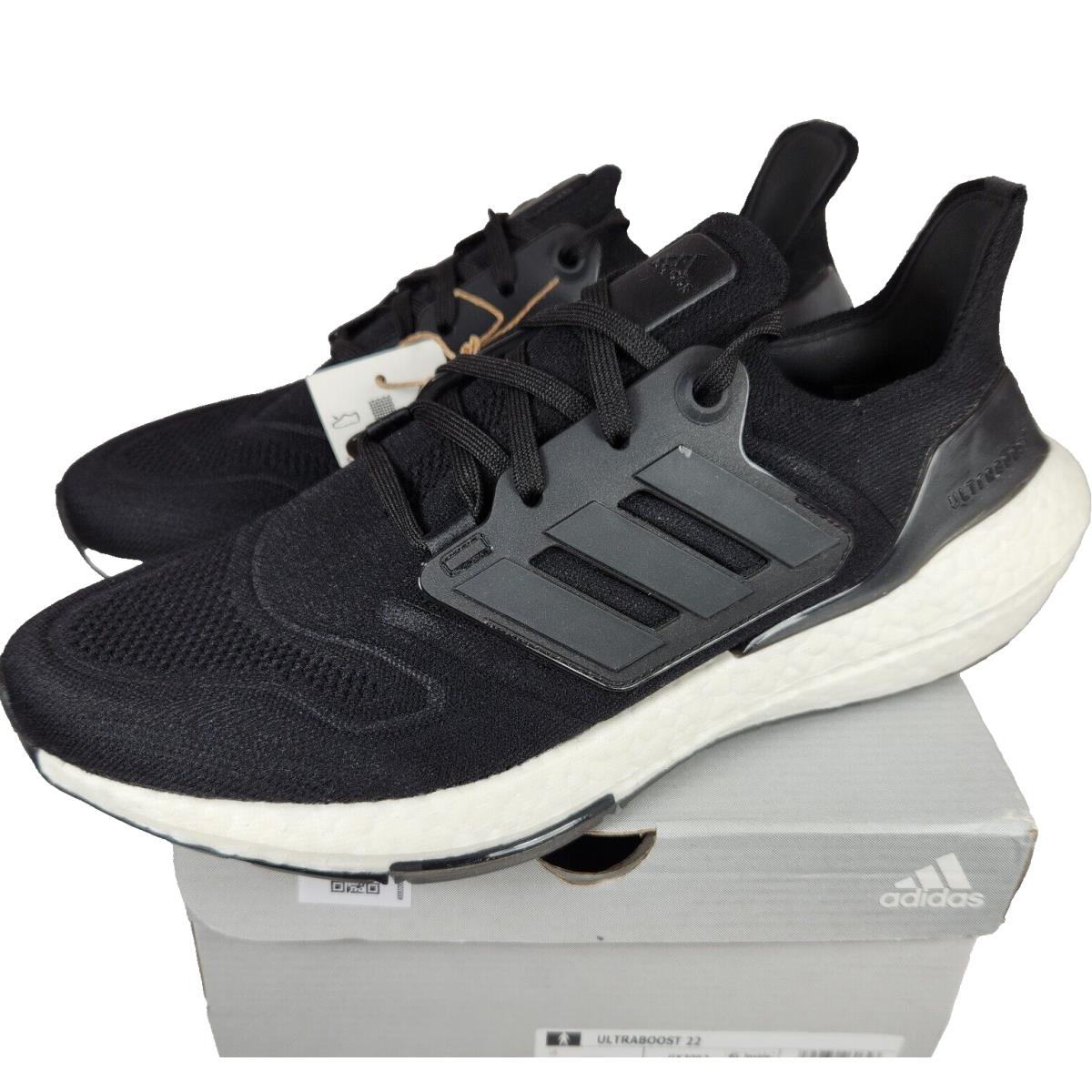 Adidas Ultraboost 22 Mens 8 / Womens 9 Running Shoe Black White GX3062