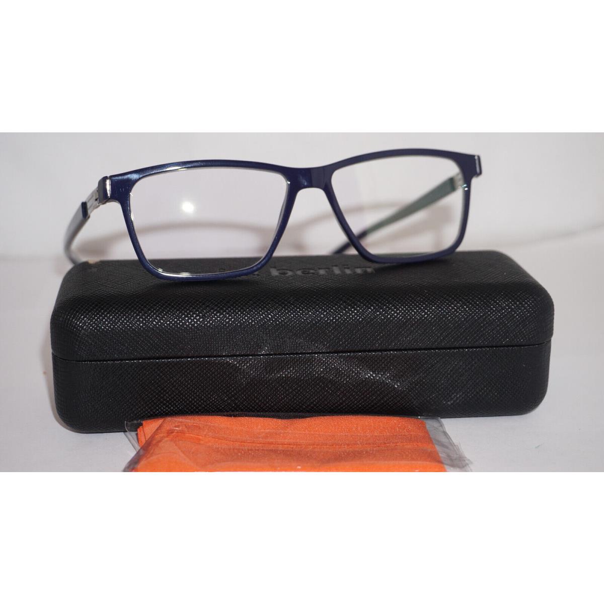 IC Berlin Eyeglasses Data True Blue Chrome 52 14 145