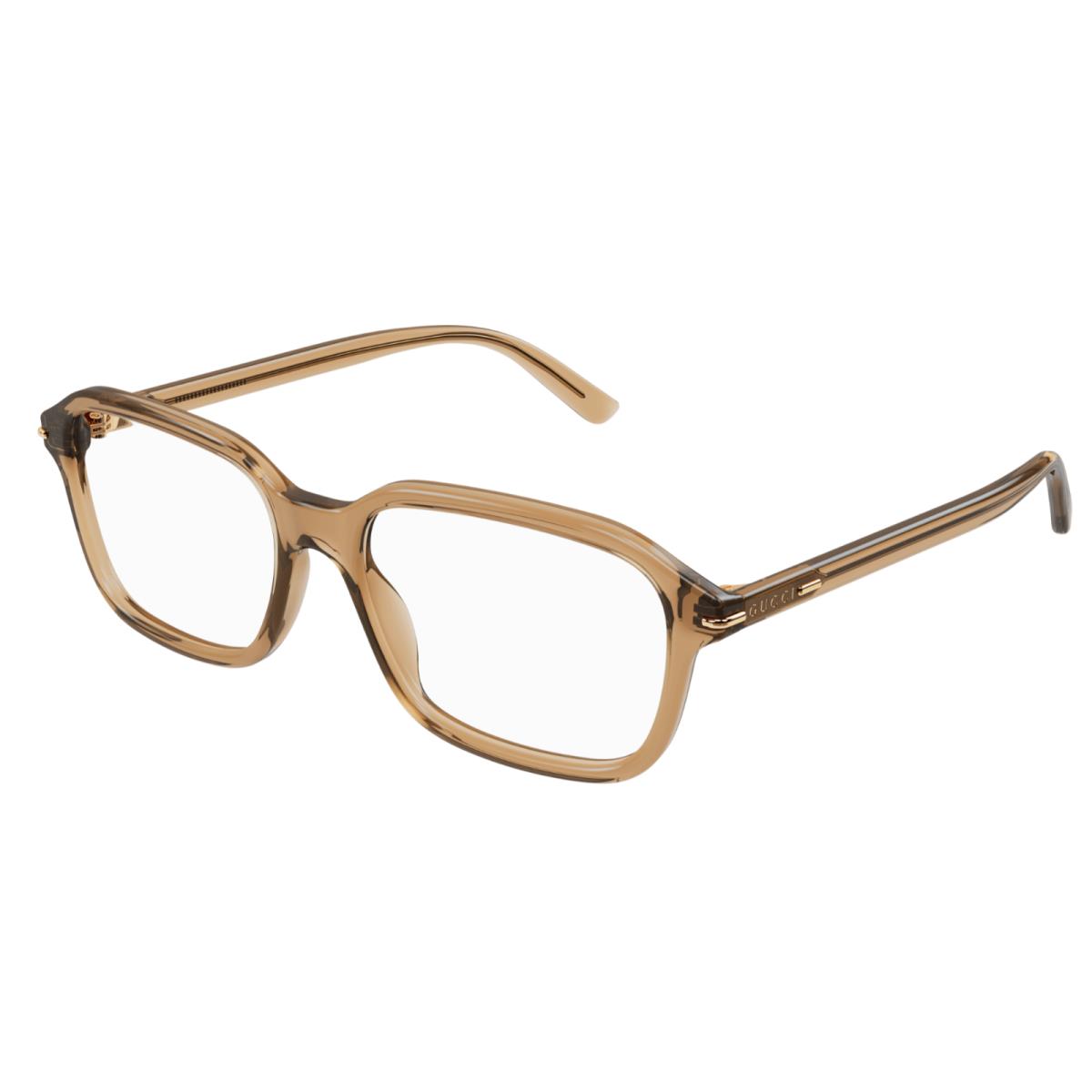 Gucci GG1446O 004 Brown Rectangular Men`s Eyeglasses