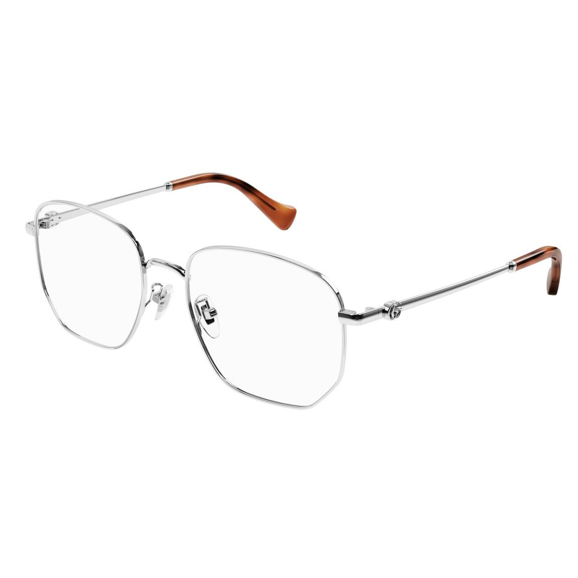 Gucci GG1420OK 002 Silver Squared Women`s Eyeglasses