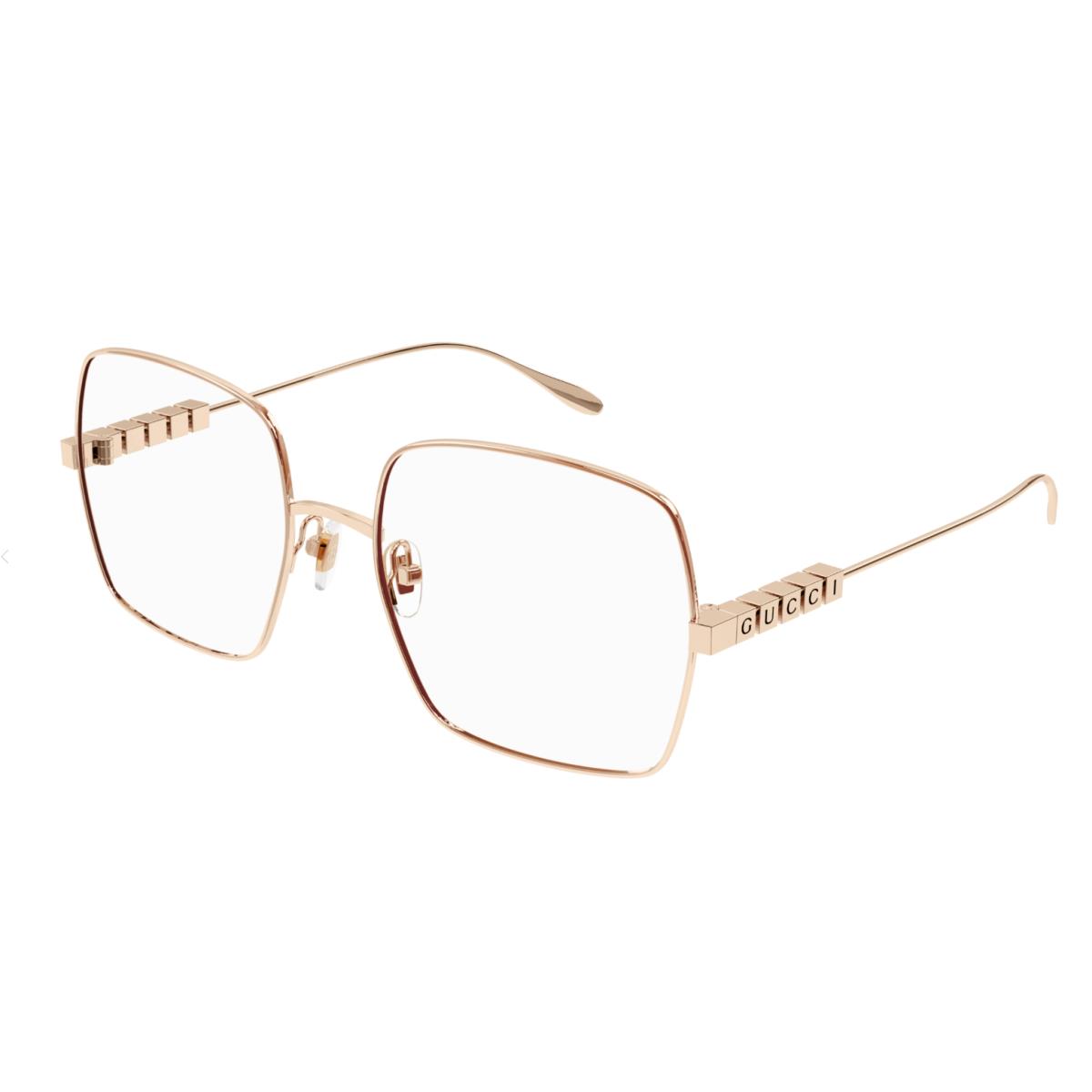 Gucci GG1434O 002 Gold Squared Women`s Eyeglasses