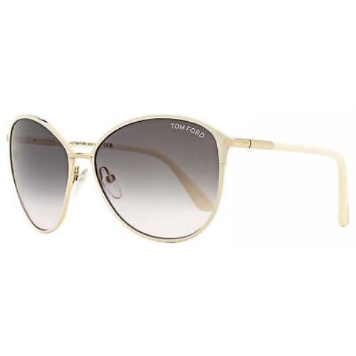 Tom Ford Penelope Sunglasses TF320 25B Cream/gold 59mm FT0320 - Frame: Cream/Gold, Lens: Gray Gradient