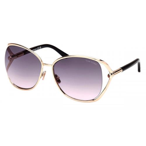 Tom Ford Women`s Marta 62mm Shiny Rose Gold Sunglasses FT1091-28B-62