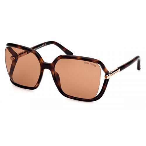 Tom Ford Women`s Solange 60mm Dark Havana Sunglasses FT1089-52E-60