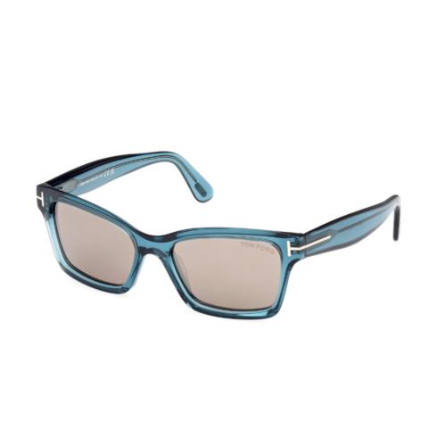 Tom Ford Mikel FT 1085 90L Sunglasses Transparent Blue / Grey Mirror Silver