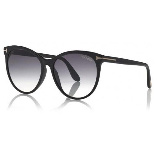 Tom Ford Maxim FT TF787 01B Cat Eye Shiny Black/smoke Gradient Sunglasses - Frame: Black, Lens: , Manufacturer: Black