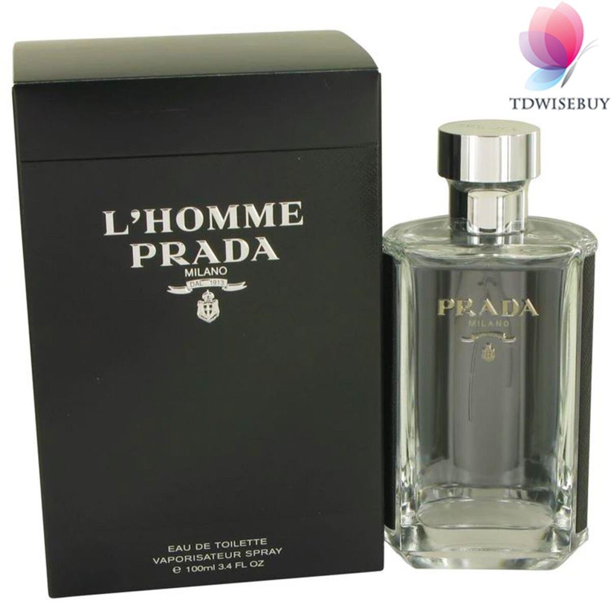 Prada L`homme Cologne Men Perfume by Prada Eau De Toilette Spray 3.4 oz 100 ml