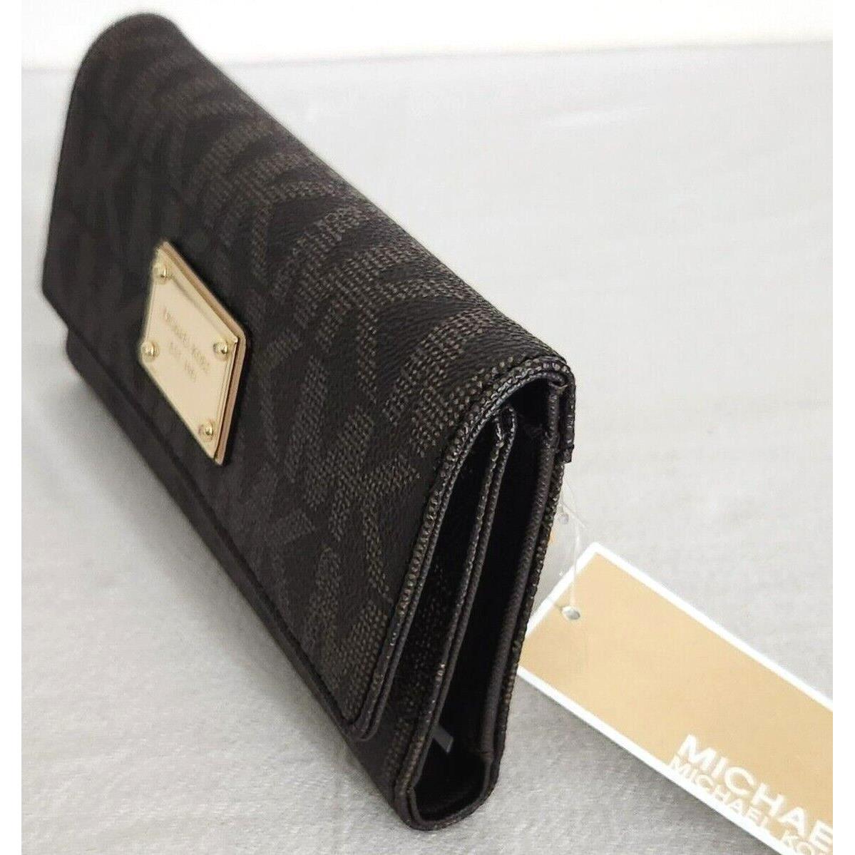 Michael Kors Hamilton Brown Monogram Satchel Bag +/or Matching Wallet