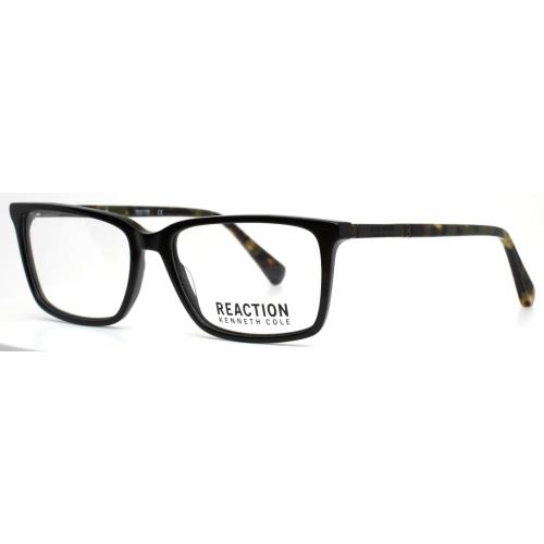 Reaction Kenneth Cole KC0870 001 Black Mens Rectangle Eyeglasses 56-16-145 B:38