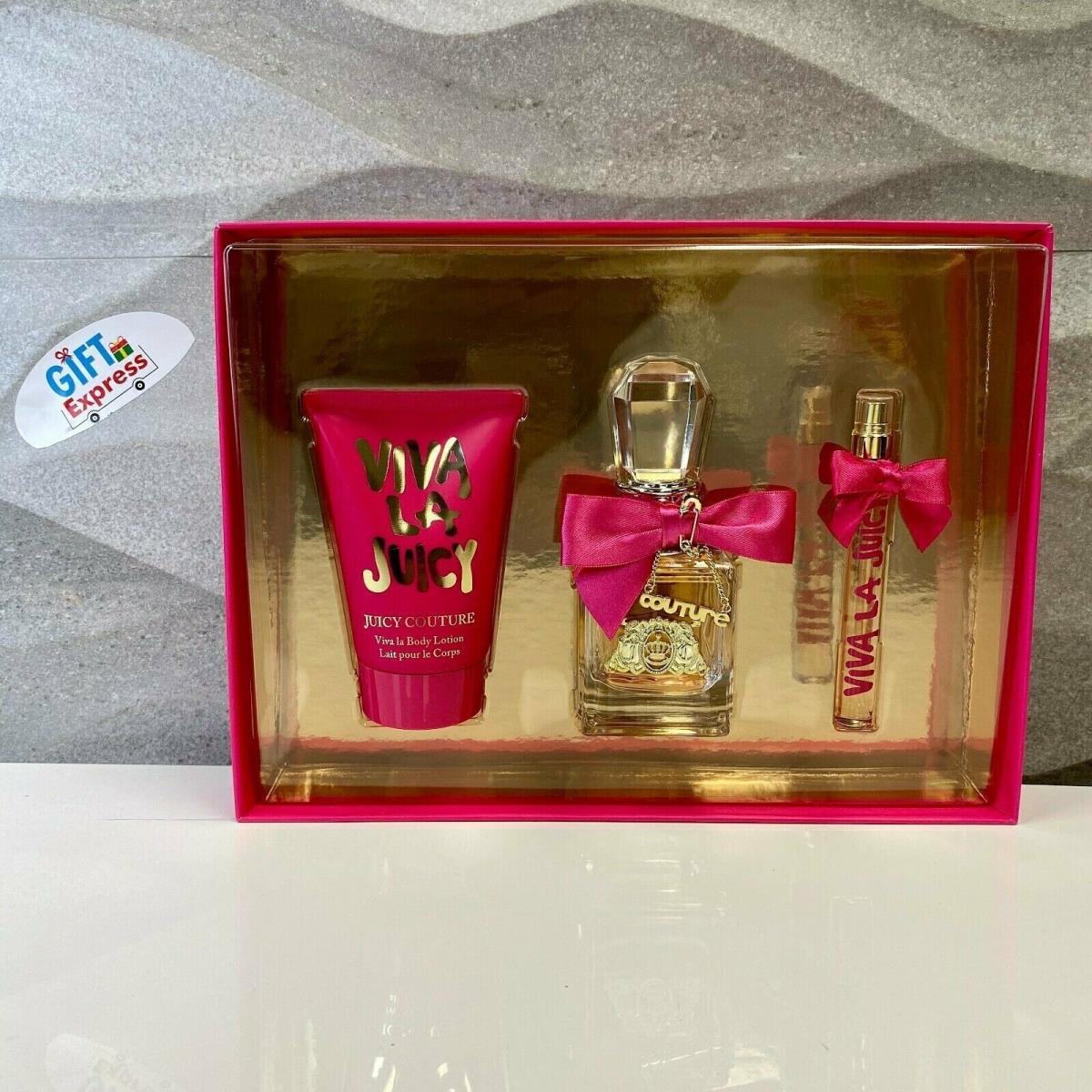 Viva LA Juicy By Juicy Couture 3 PC Gift Set Eau DE Parfum 3.4 OZ