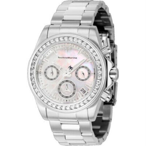 Technomarine Manta Ray Chronograph Gmt Quartz Crystal White Dial Ladies Watch