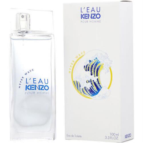 L`eau Kenzo Hyper Wave by Kenzo Men - Edt Spray 3.4 OZ