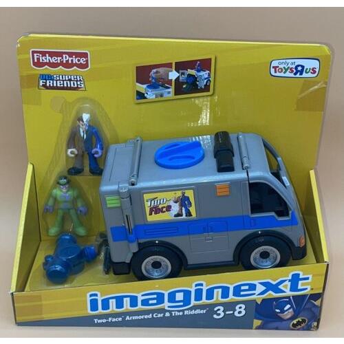 2009 Fisher-price Imaginext Two-face Armored Car Riddler Playset Tru Exc