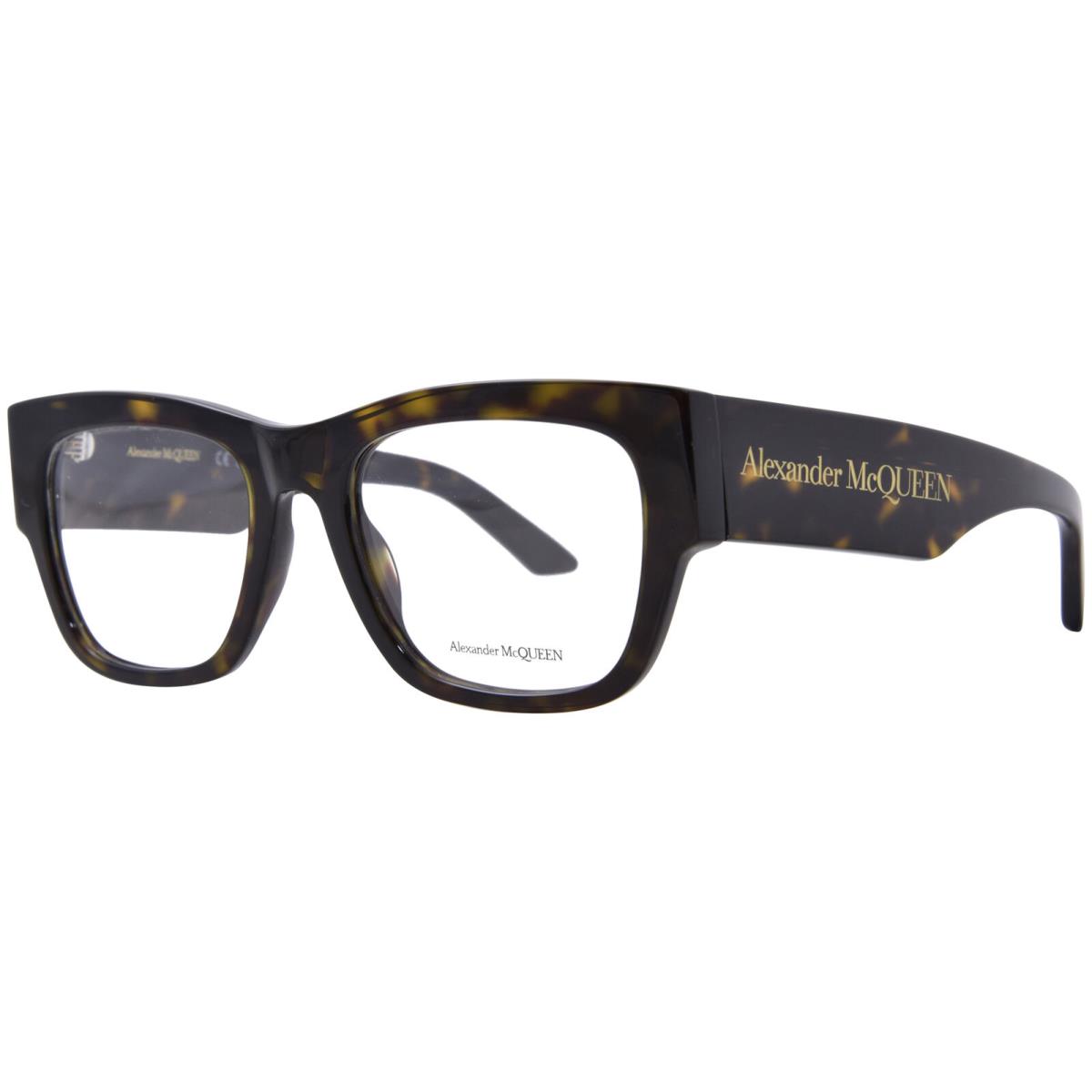 Alexander Mcqueen AM0436O 002 Eyeglasses Women`s Havana/gold Full Rim 52mm