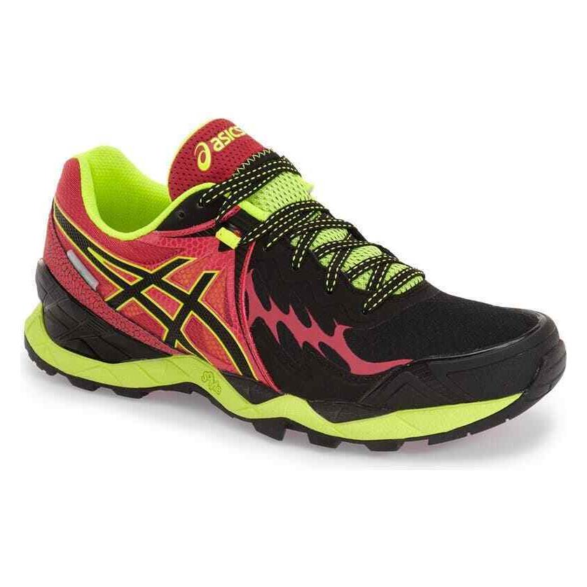 Asics Women`s Gel-fuji Endurance Black/azalea Trail Running Shoes - 7 / 38
