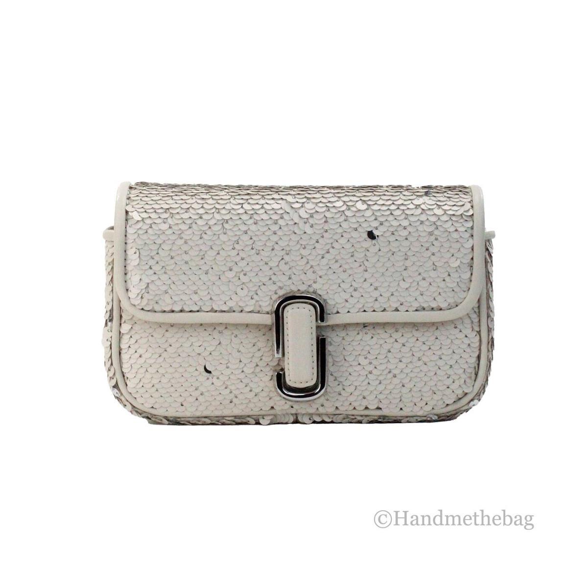 Marc Jacobs The Mini J Marc Shoulder Bag Cream Sequined Crossbody Bag