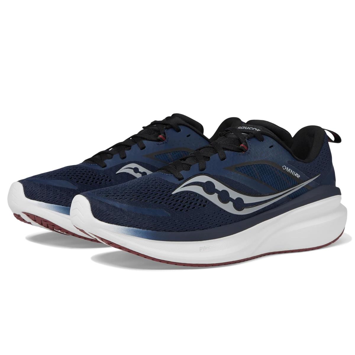 Man`s Sneakers Athletic Shoes Saucony Omni 22 Navy/Currant