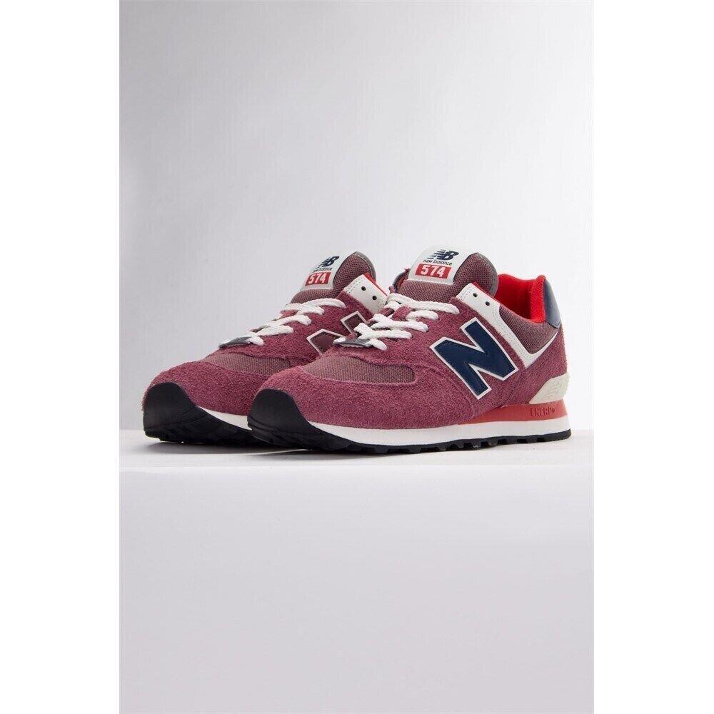 New Balance 574 Burgundy Red Navy Blue Wht sz 13 U574RX2 Fashion Sneaker Running