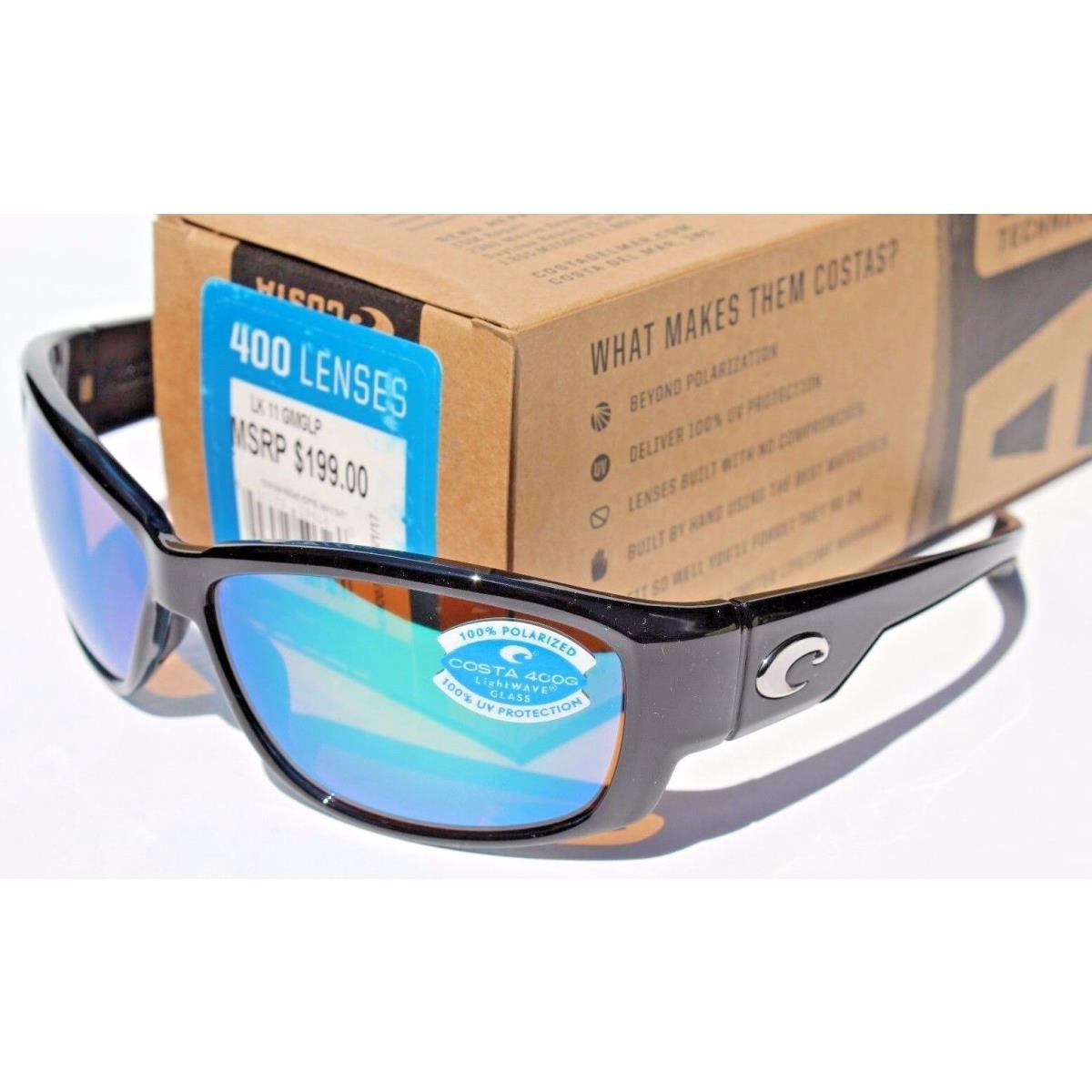 Costa Del Mar Luke Polarized Sunglasses Black/green Mirror 400G