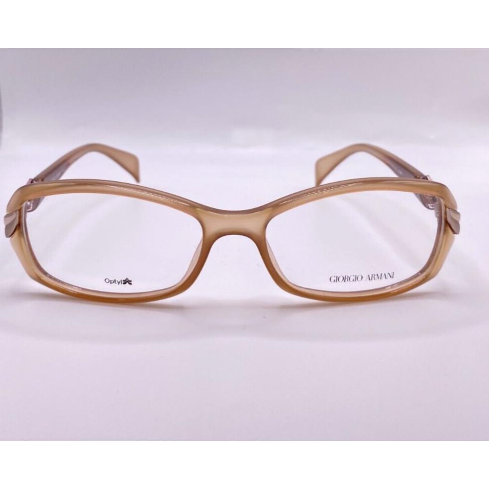 Giorgio Armani GA 795 Izw Beige Plastic Optical Eyeglasses Frame 53-16-135