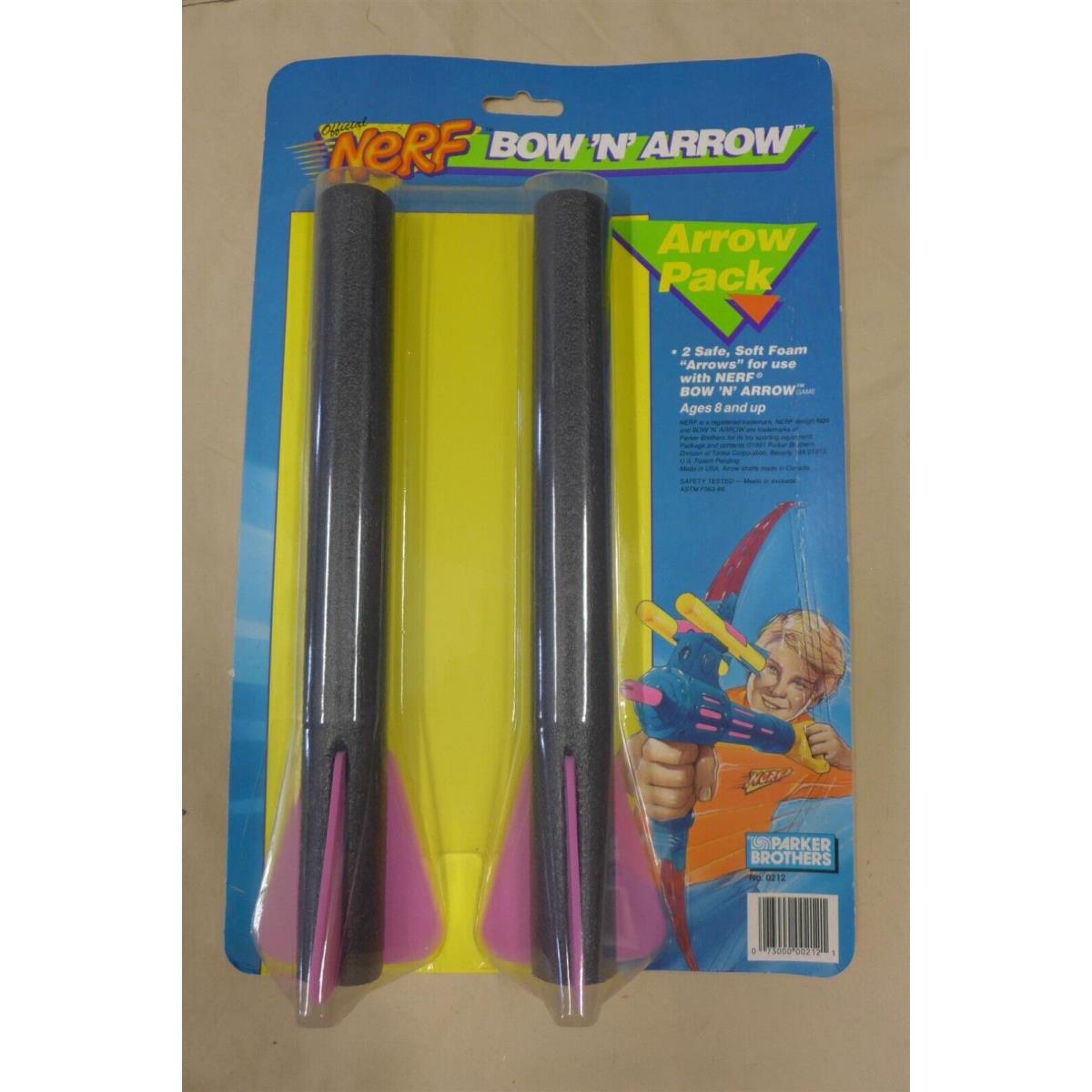 Vintage 1991 Nerf Bow `n` Arrow 2-Pack Arrow Set - New/sealed