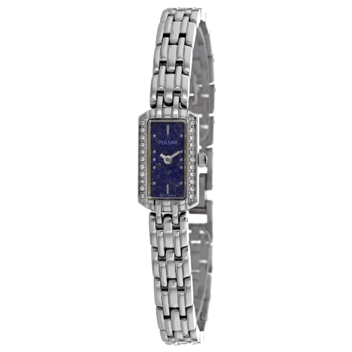 Pulsar Ladies Dress Watch - 22 Crystals - Lapis Dial - Stainless