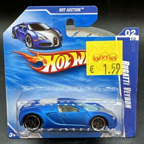 2010 Hot Wheels Blue Bugatti Veyron Ultra Rare Short Card