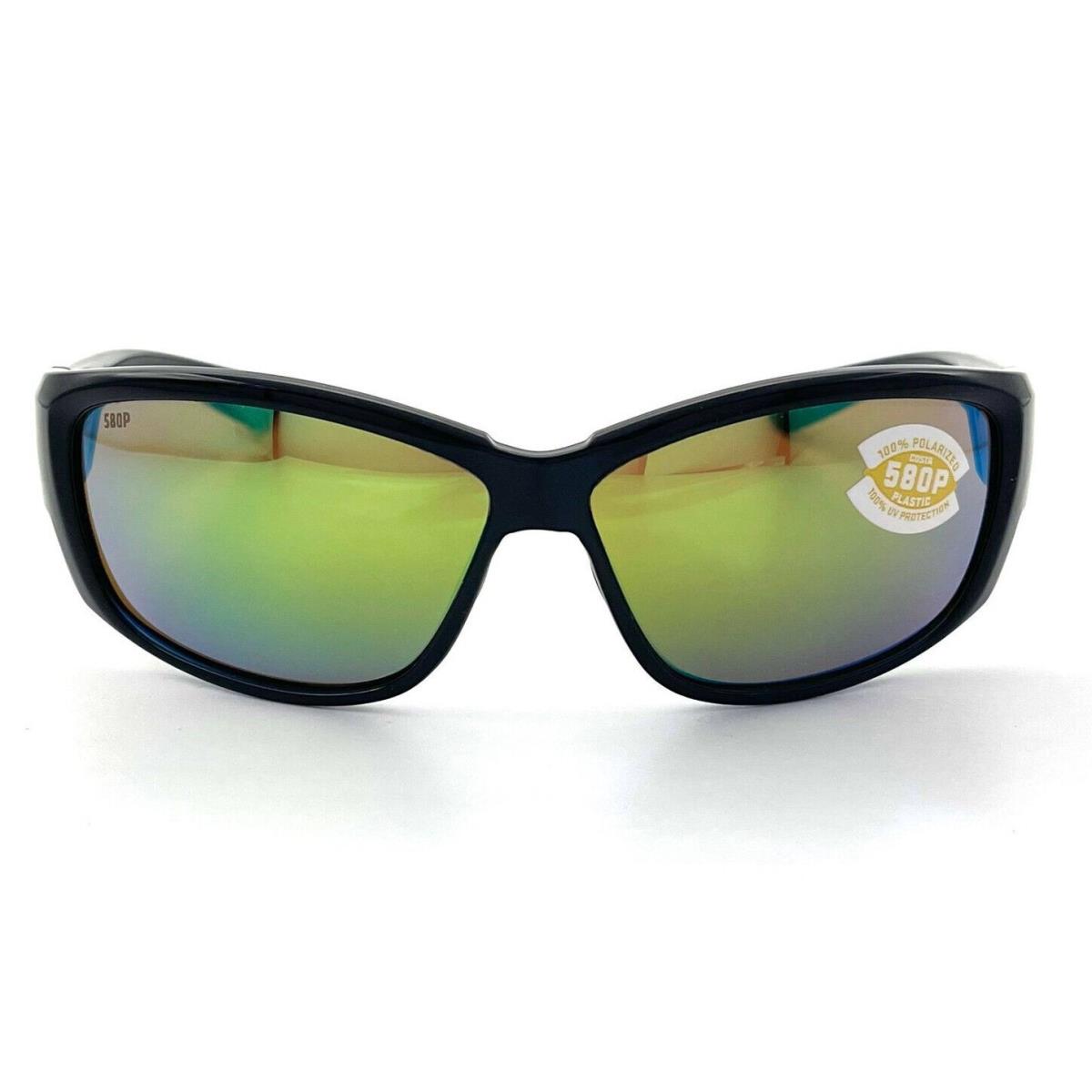 Costa Del Mar Luke Sunglasses Shiny Black/green Mirror 580Plastic