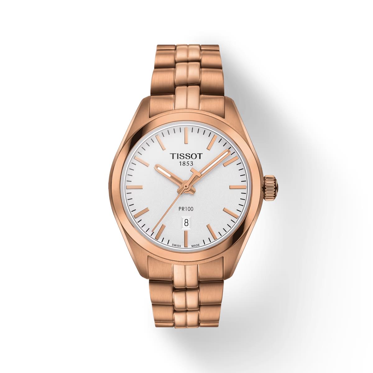 Tissot T-classic PR 100 Quartz 33mm Rose Gold Watch T101.210.33.031.01