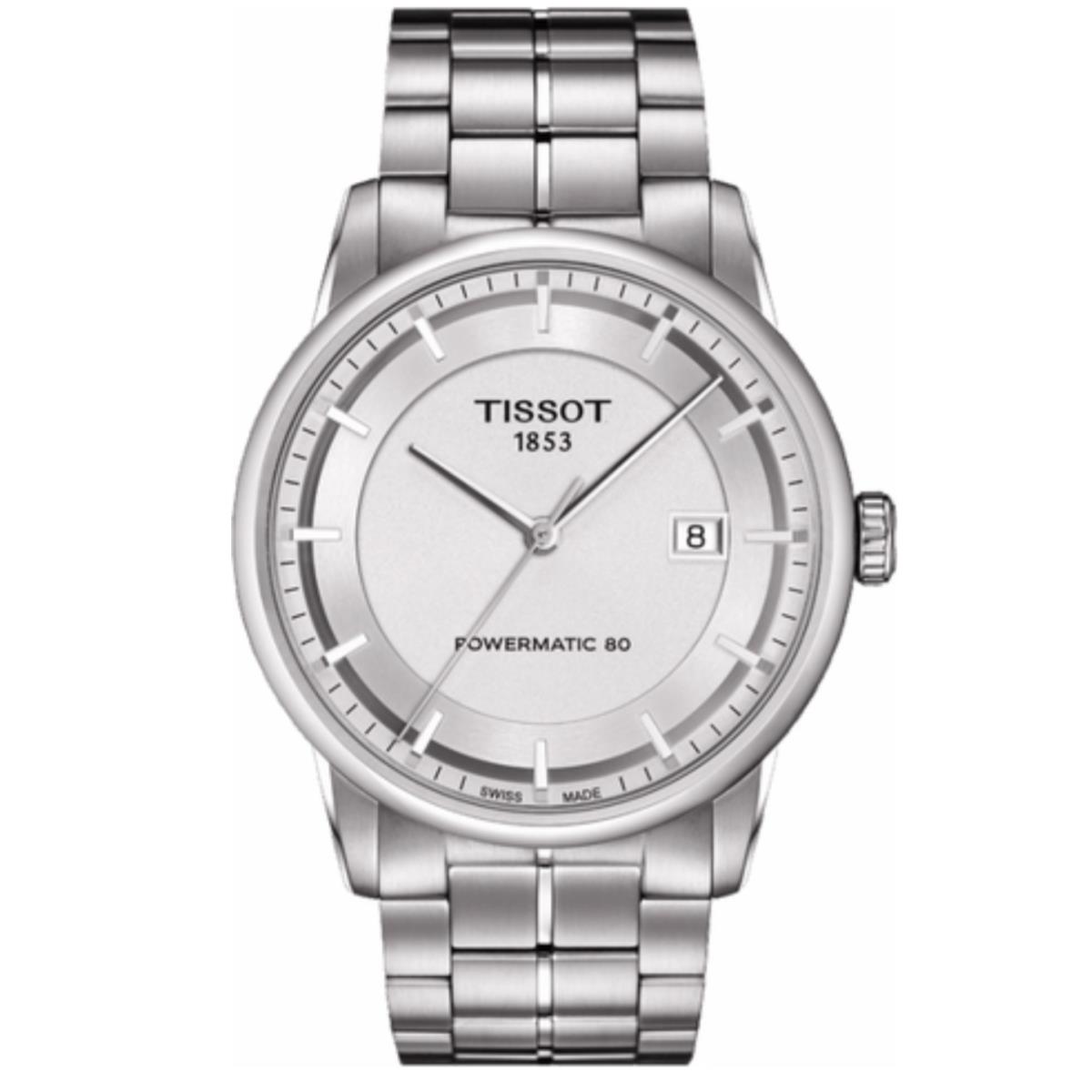 Tissot Luxury Powermatic 80 Men`s Watch Silver Dial Bracelet T0864071103100