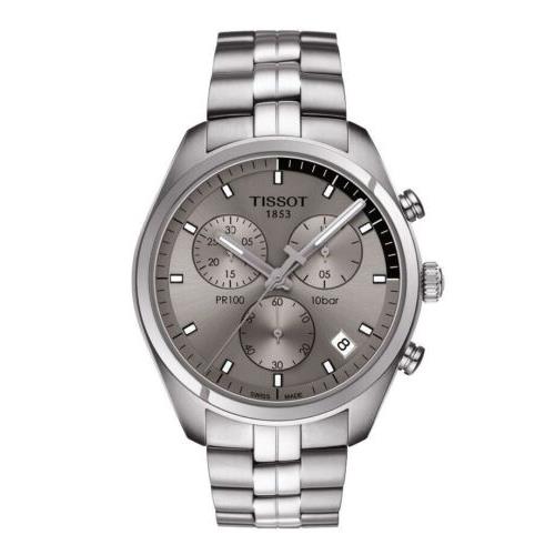 Tissot Men`s PR100 Grey Dial Chronograph Swiss Quartz Watch T101.417.11.071.00