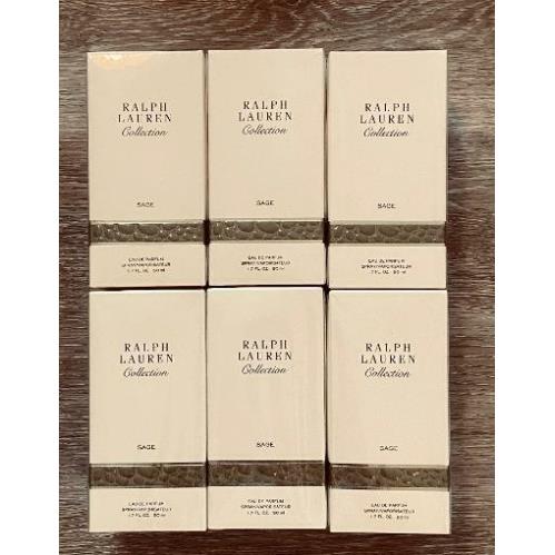 Lot of 6 Ralph Lauren Collection Sage Eau de Parfum Edp Spray 1.7oz/50ml