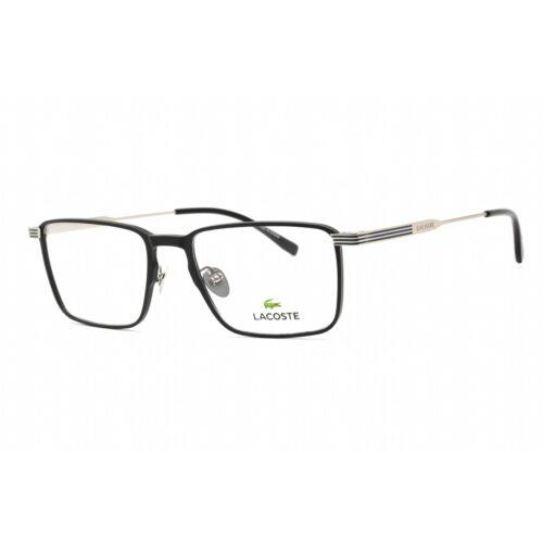 Lacoste Women`s Eyeglasses Matte Black Rectangular Shape Metal Frame L2285E 002