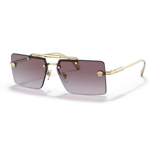 Versace 0VE2245 10028H Gold/violet Gradient Rectangular Men`s Sunglasses