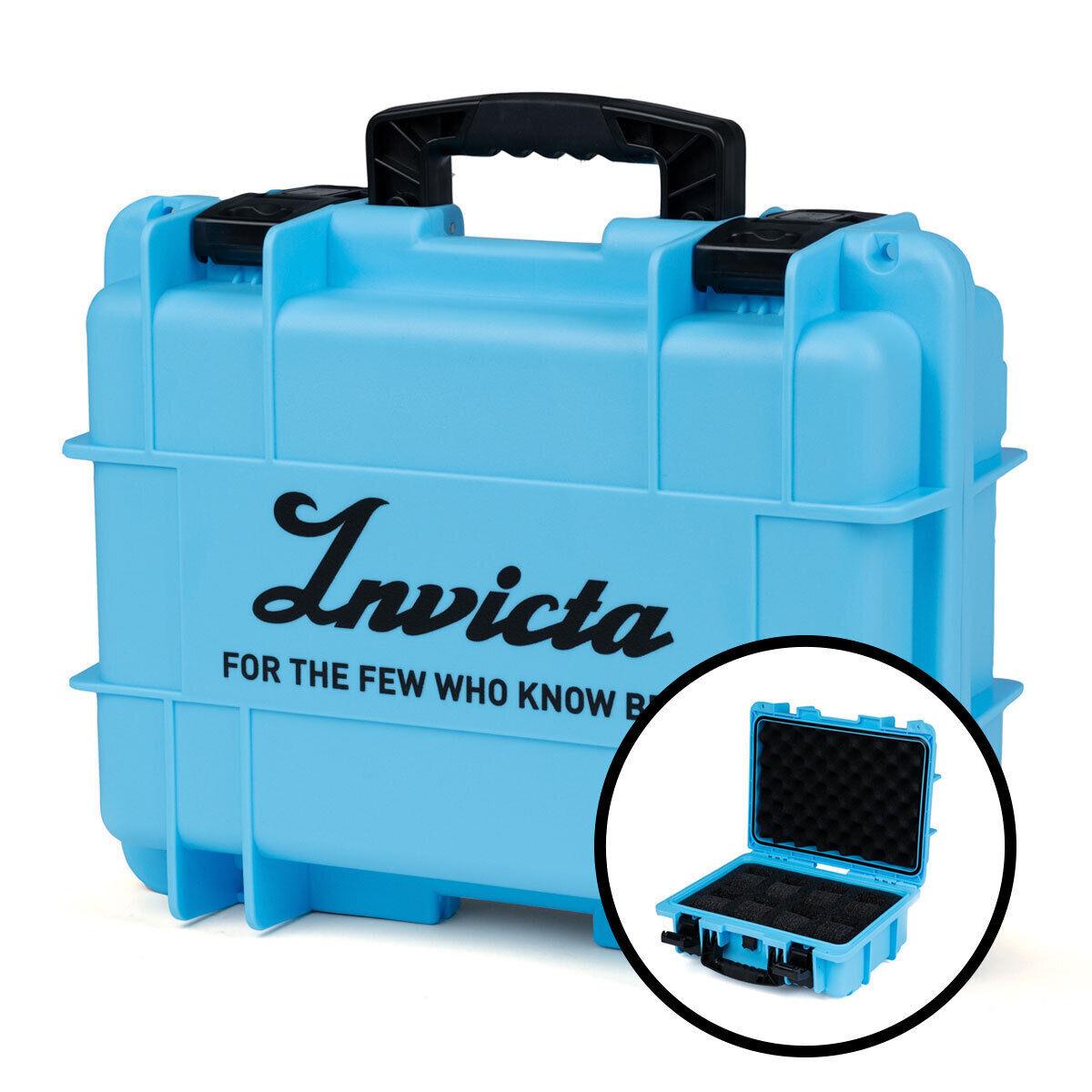 Invicta 8-Slot Dive Impact Light Blue Water Proof Watch Case DC8-LTBLU