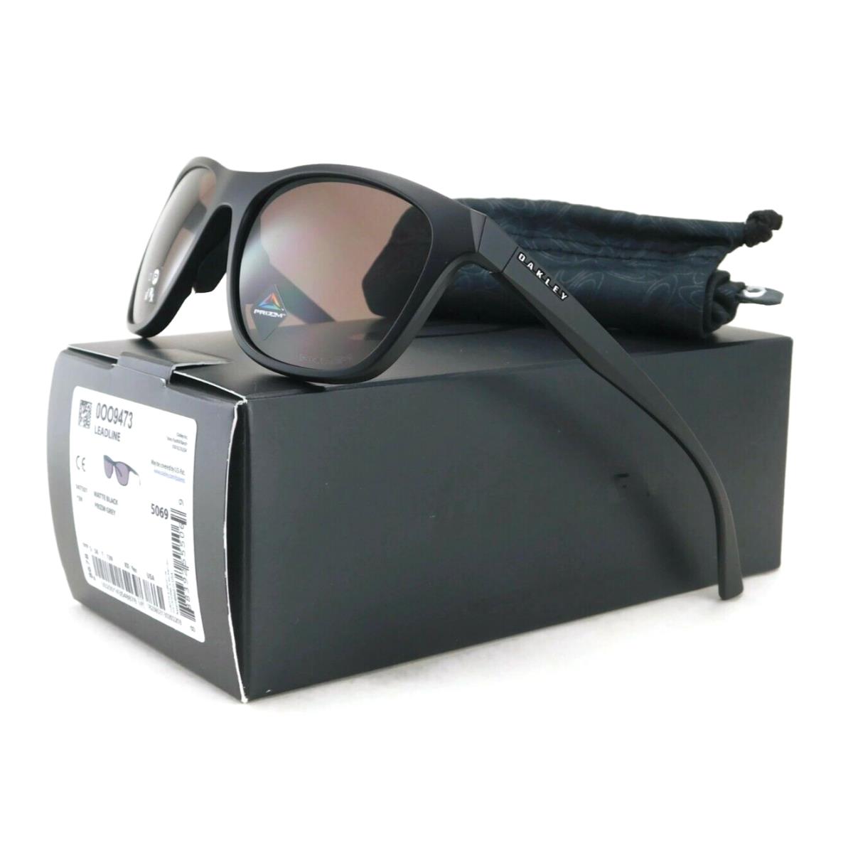 Oakley Leadline Ladies Sunglasses 9473-03 Matte Black / Prizm Grey Lens - Frame: Mate Black, Lens: Prizm Grey
