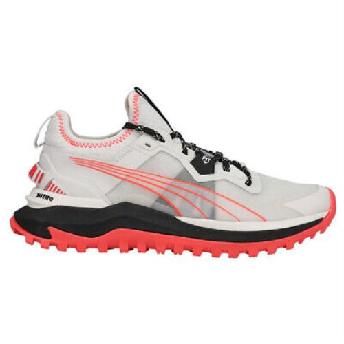 Puma Voyage Nitro Lace Up Womens Grey Red Sneakers Athletic Shoes 195505-01 - Grey, Red