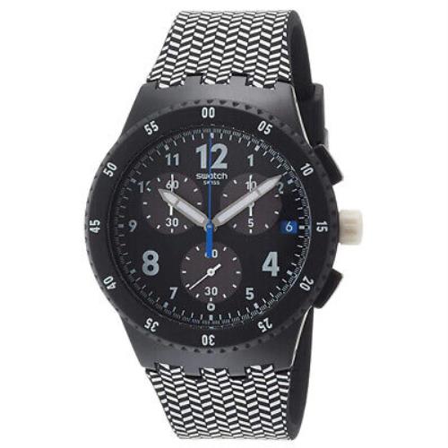 Swatch Men`s Girotempo Black Dial Watch - SUSB407